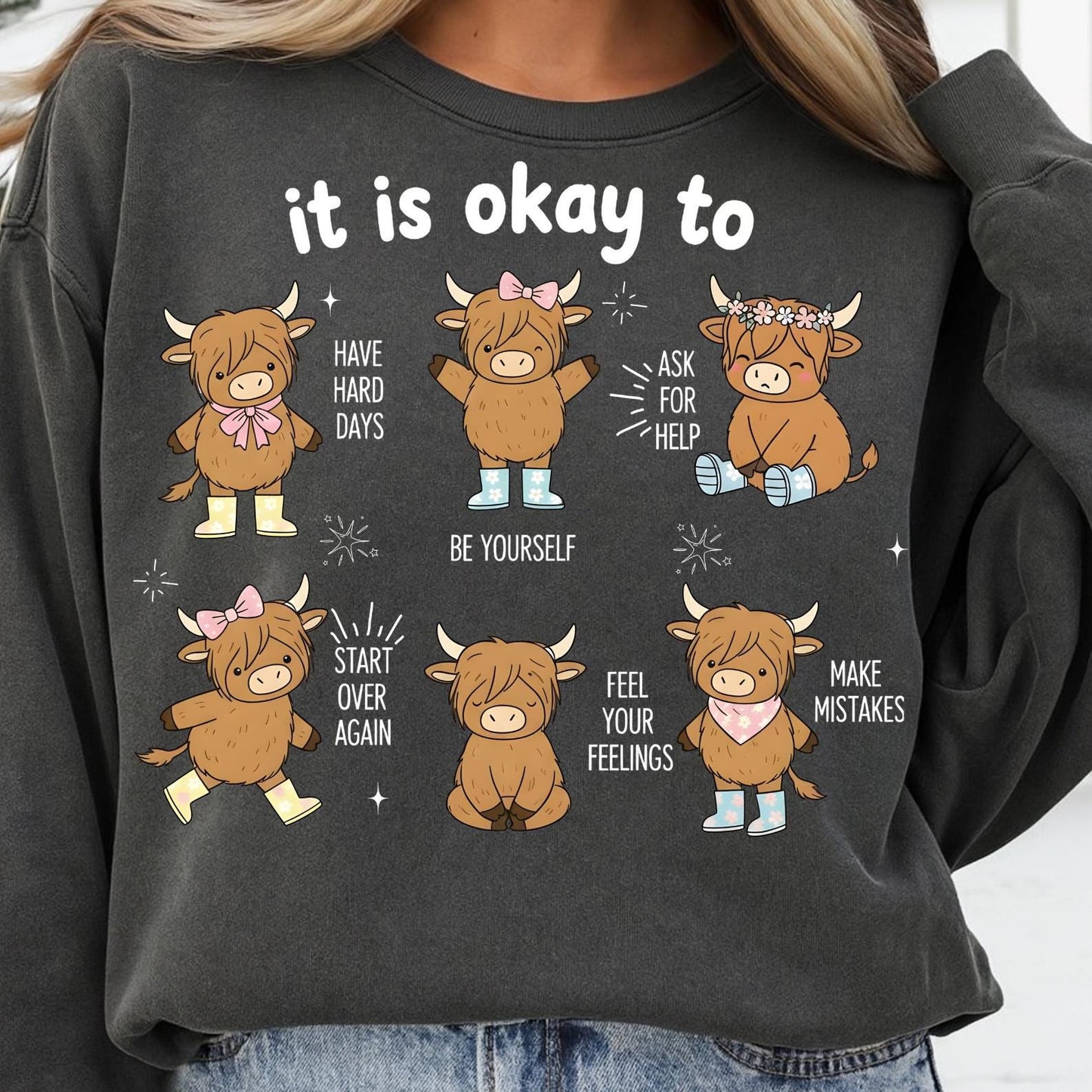 Hyland Cow It's okay to Tee