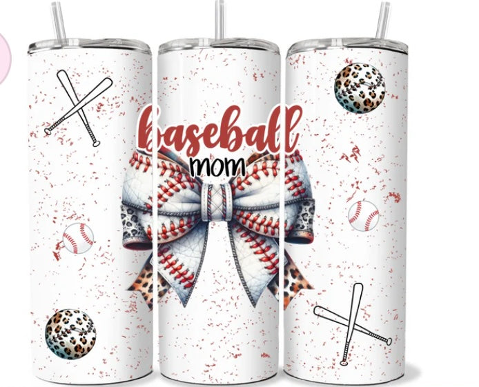 Baseball Mom Skinny Tumbler