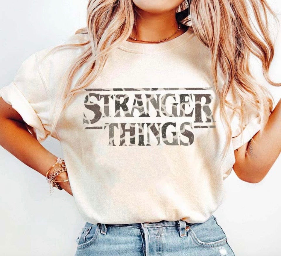 Camo Stranger Things Tee