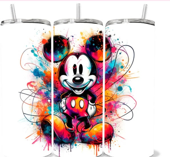 Scribble Mickey Skinny Tumbler