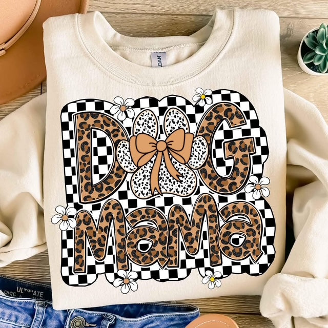 Dog Mom Cheetah Tee
