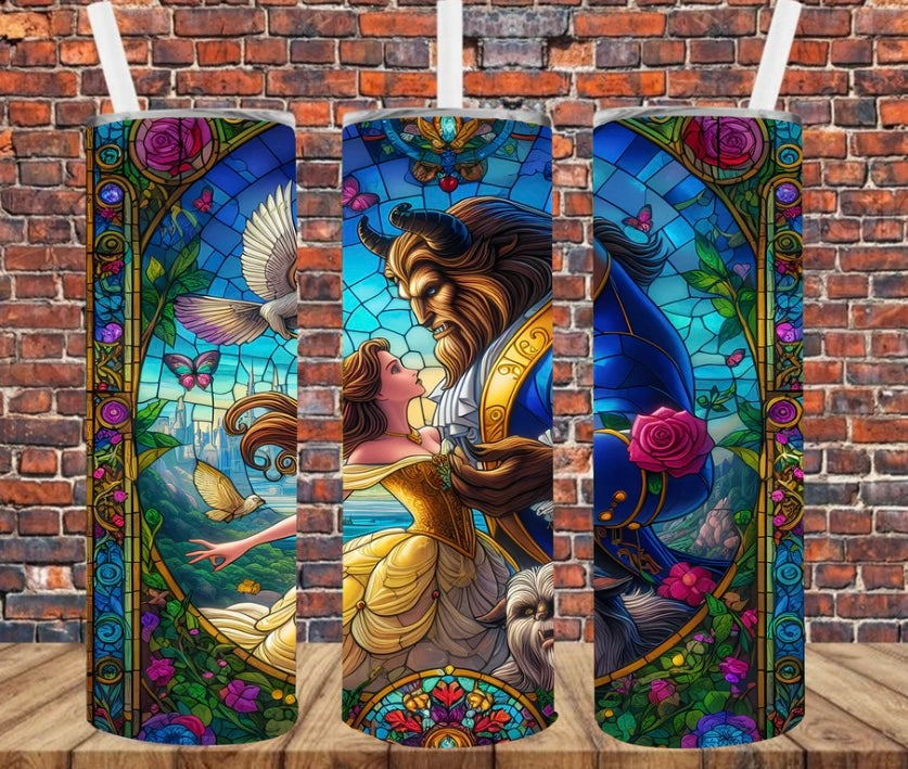 Belle and the Beast Skinny Tumbler