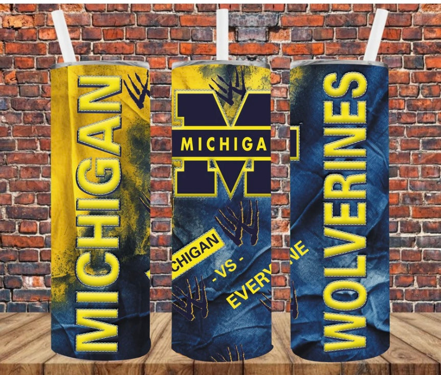 U of M skinny tumbler