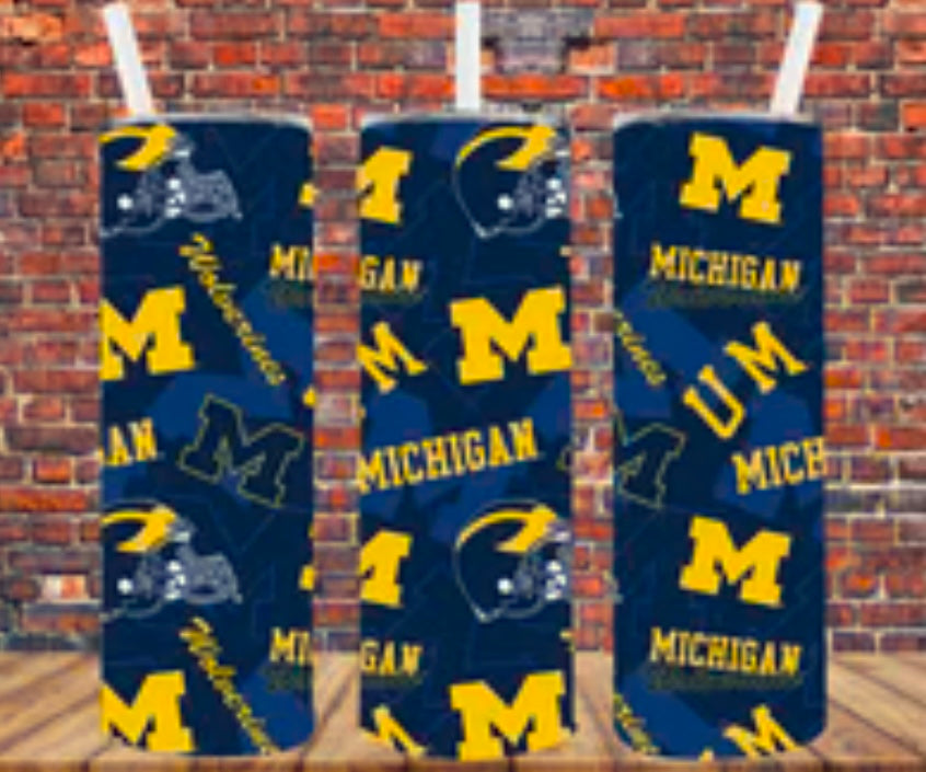 U of M skinny tumbler