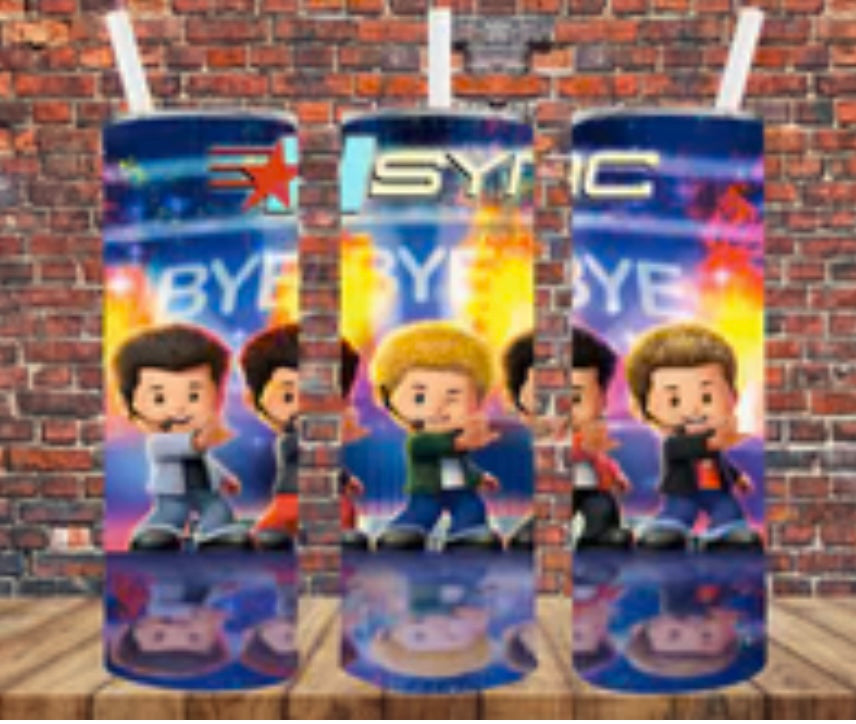 Cartoon NSYNC Skinny Tumbler