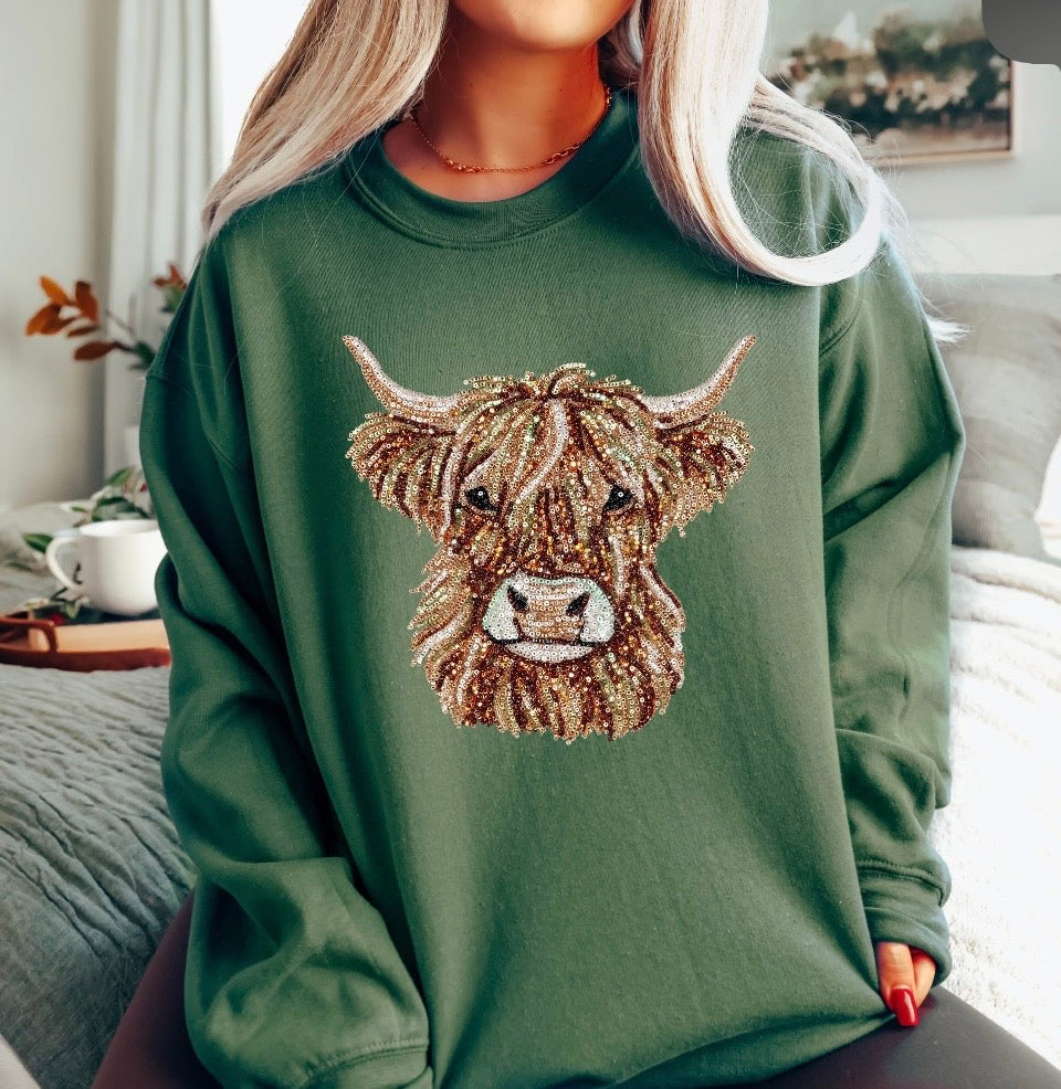 Rhinestone (faux) Hyland Crewneck