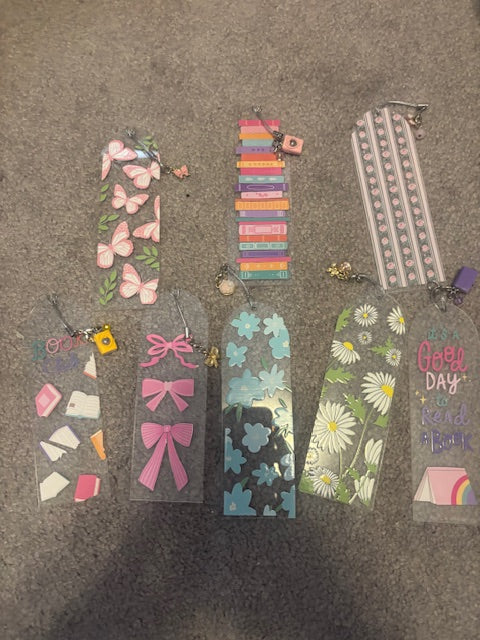 Acrylic Bookmark with charm