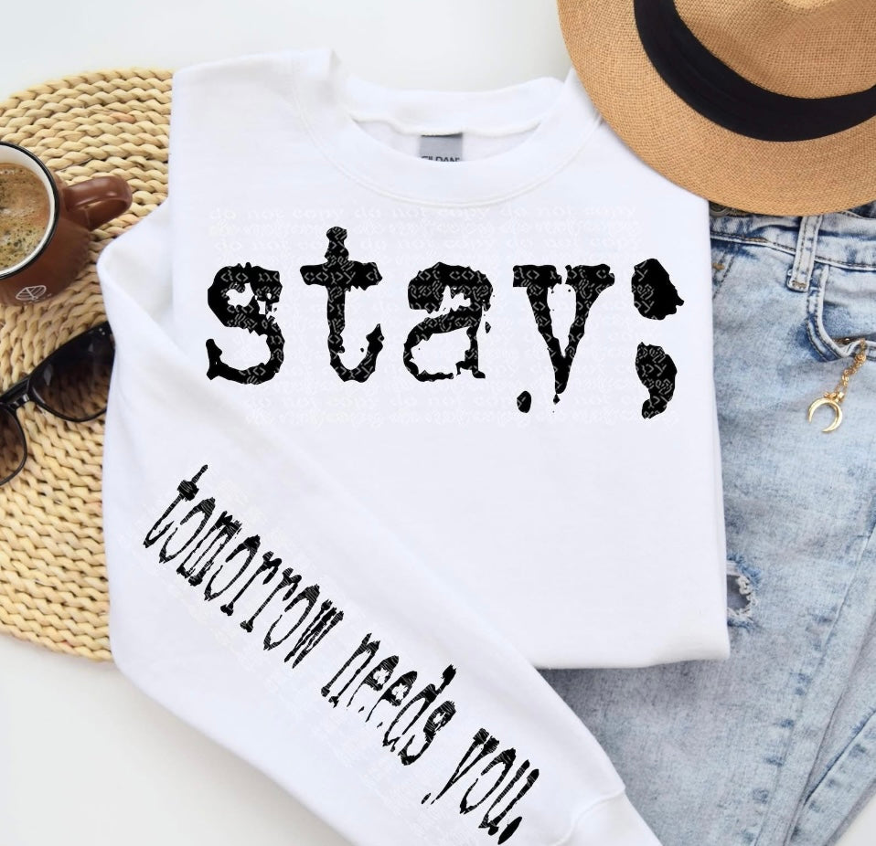 Stay Crewneck with sleeve detail