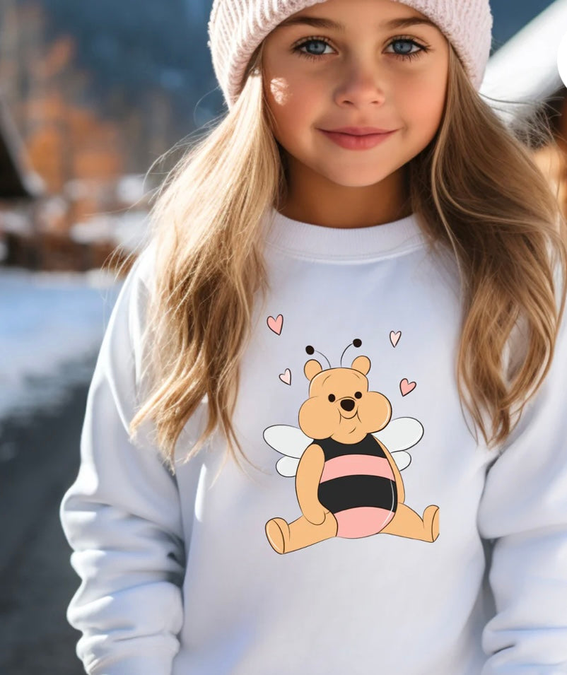 Bee Bear Kids Crewneck