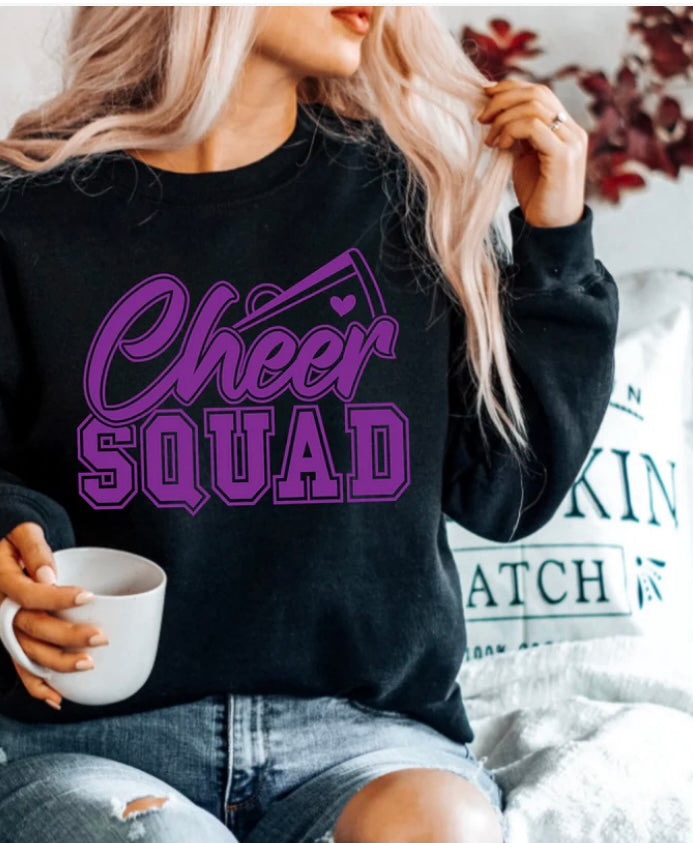 Cheer Squad Purple Crewneck