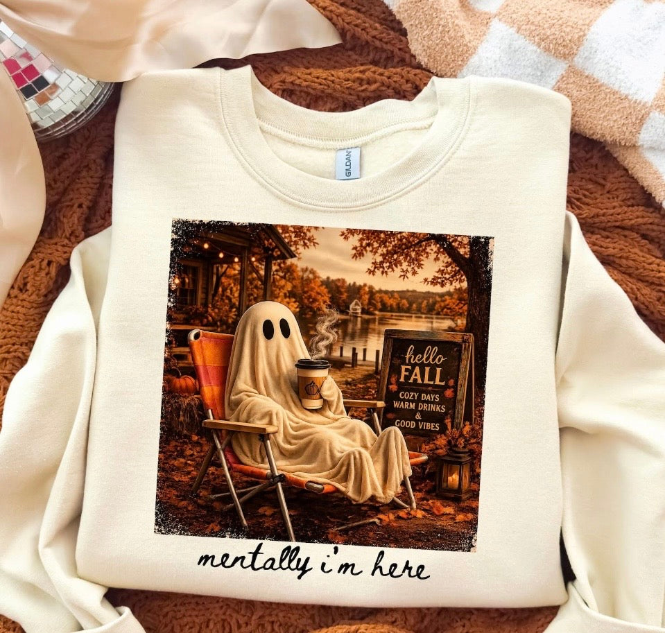 Ghost Mentally I'm Here Crewneck
