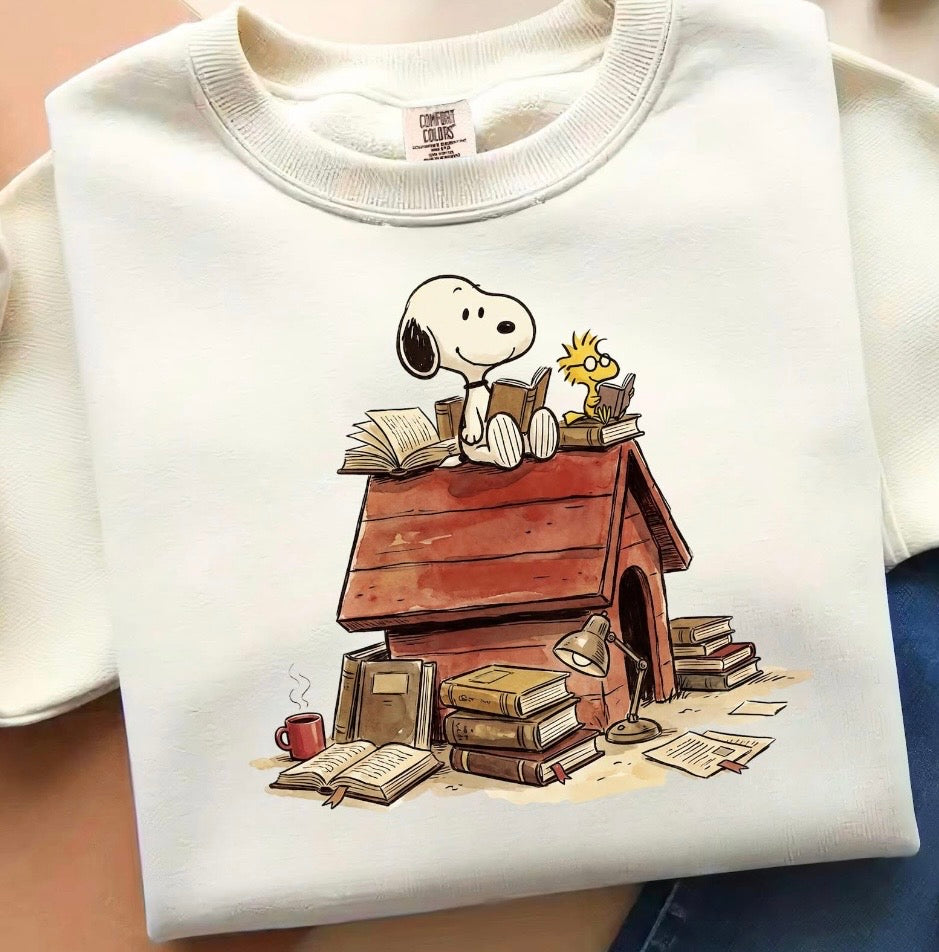 Snoopy Reading Crewneck