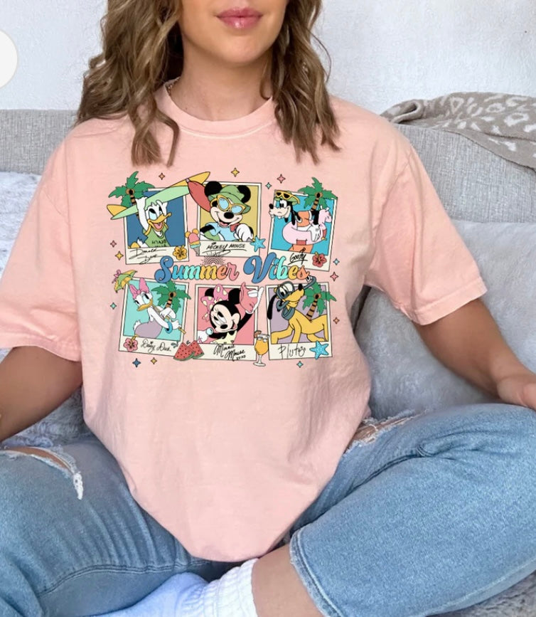 Mouse and Friends Summer Vibes Tee