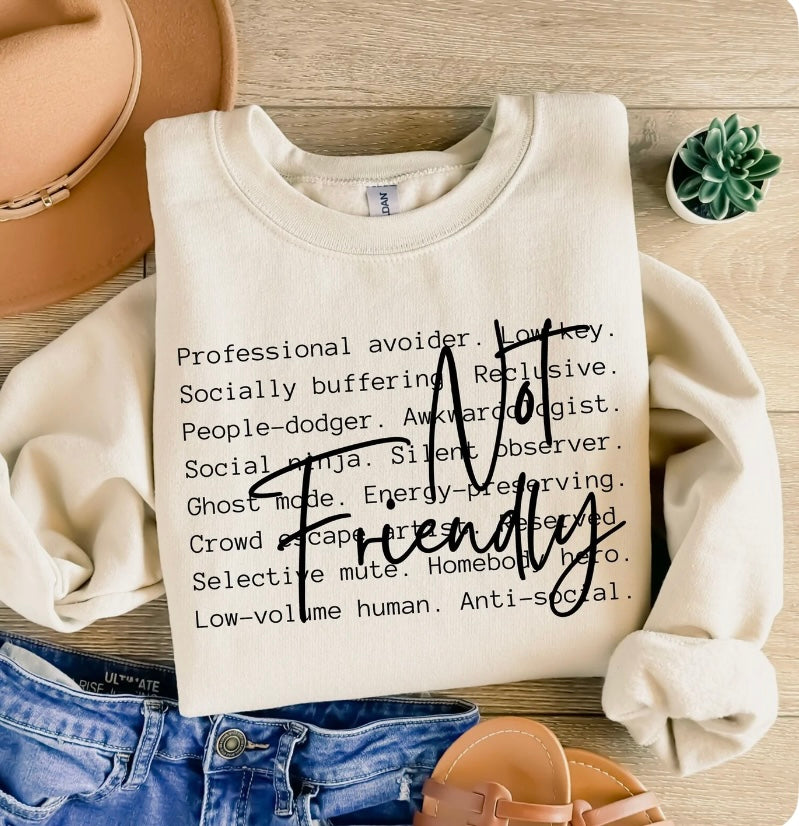 Not Friendly Crewneck