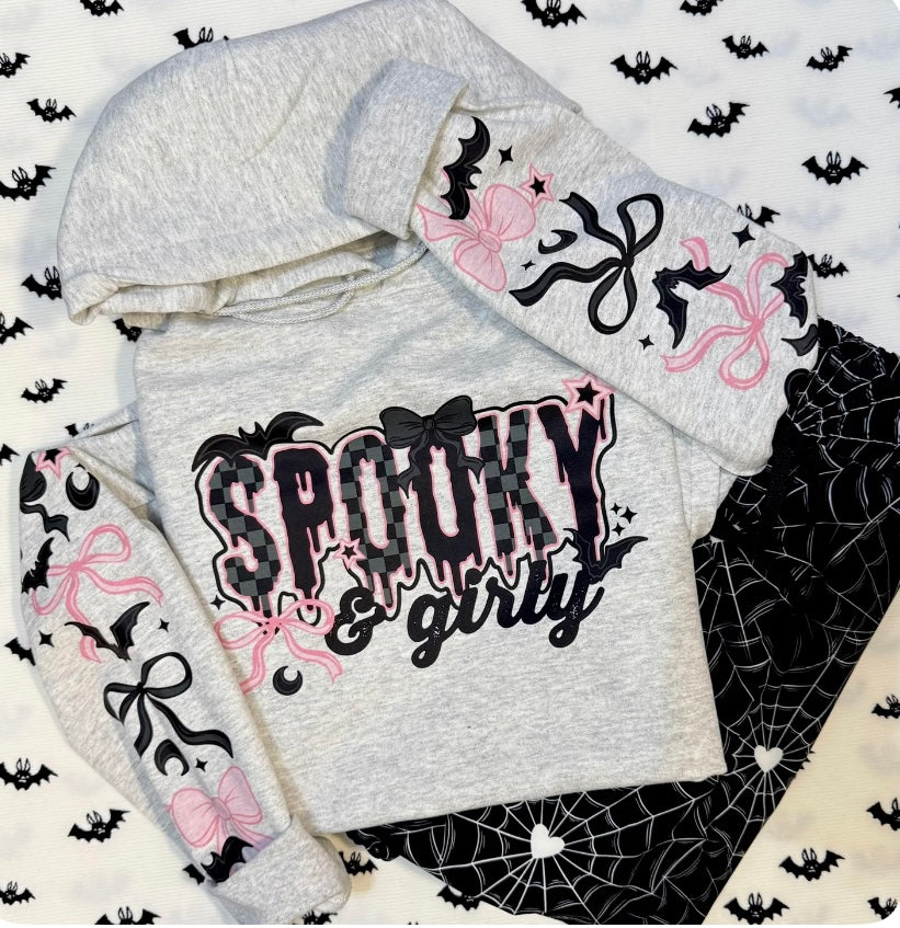 Spooky & Girly Crewneck with sleeve detail