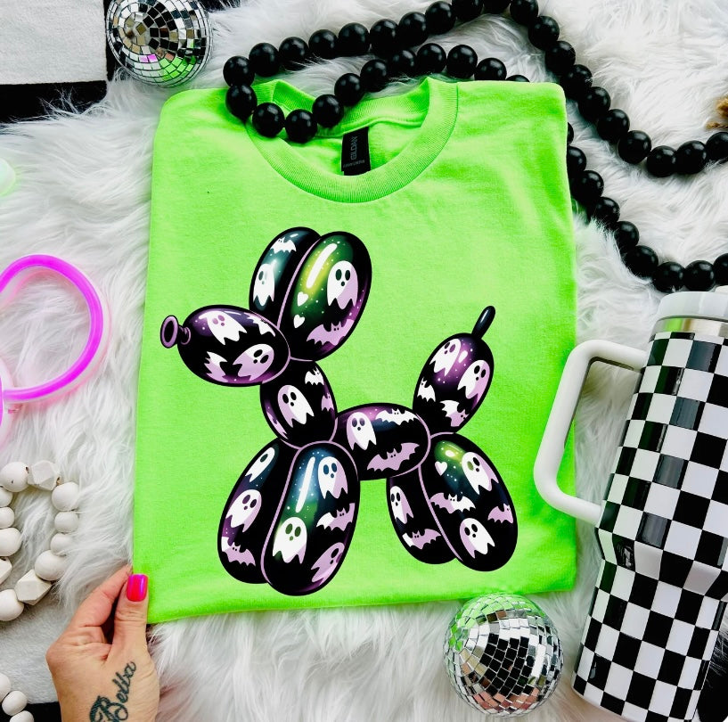Batty Ghost Ballon Dog Tee
