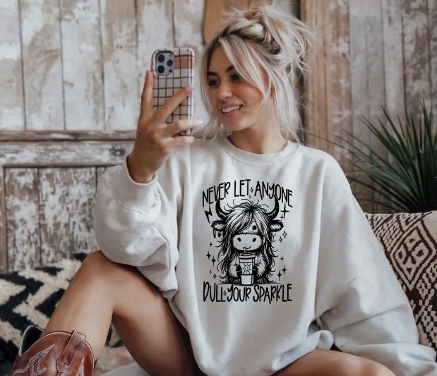 Never let anyone dull your sparkle Hyland Crewneck
