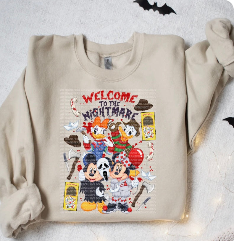 Mouse Welcome to Nightmare Crewneck