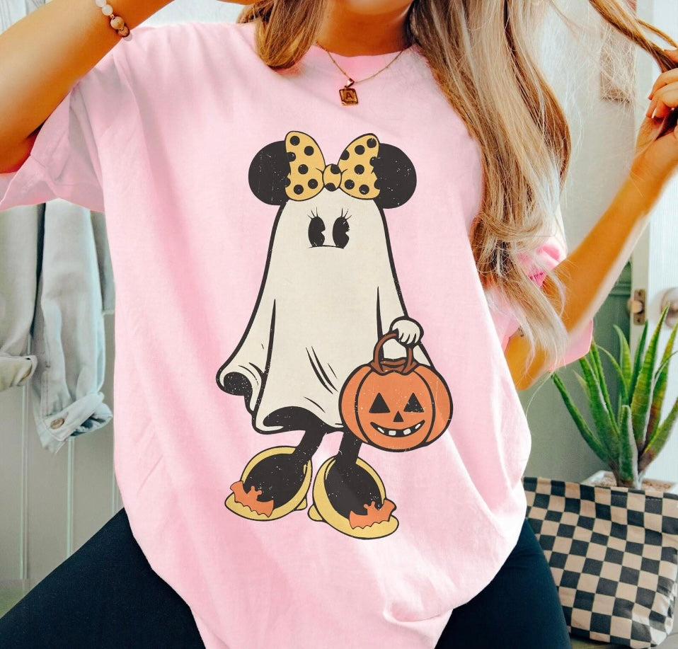 Girl Mouse ghost tee