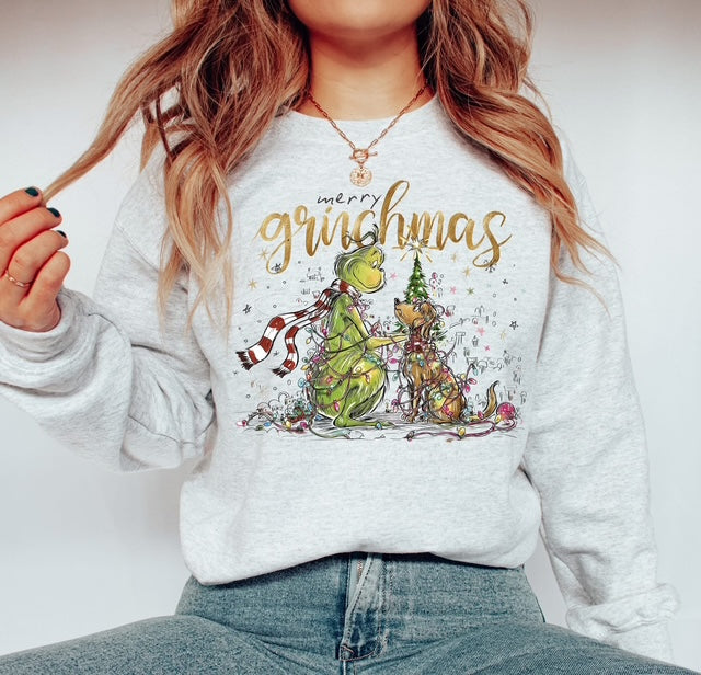 Gold Merry Christmas Crewneck