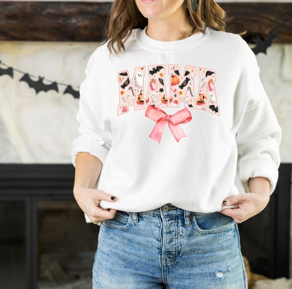 Mama Pink Halloween Crewneck