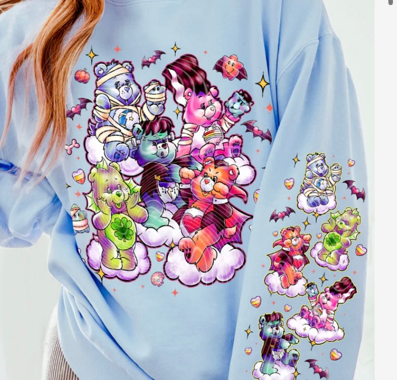 Halloween Care Bear Crew with sleeve detail