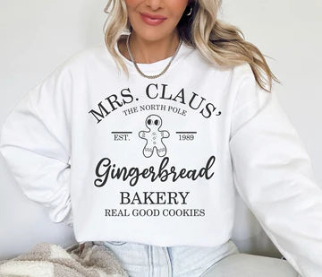 Mrs. Claus Gingerbread Bakery Crewneck