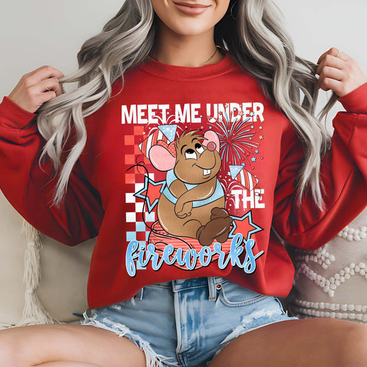 Meet me under the fireworks crewneck