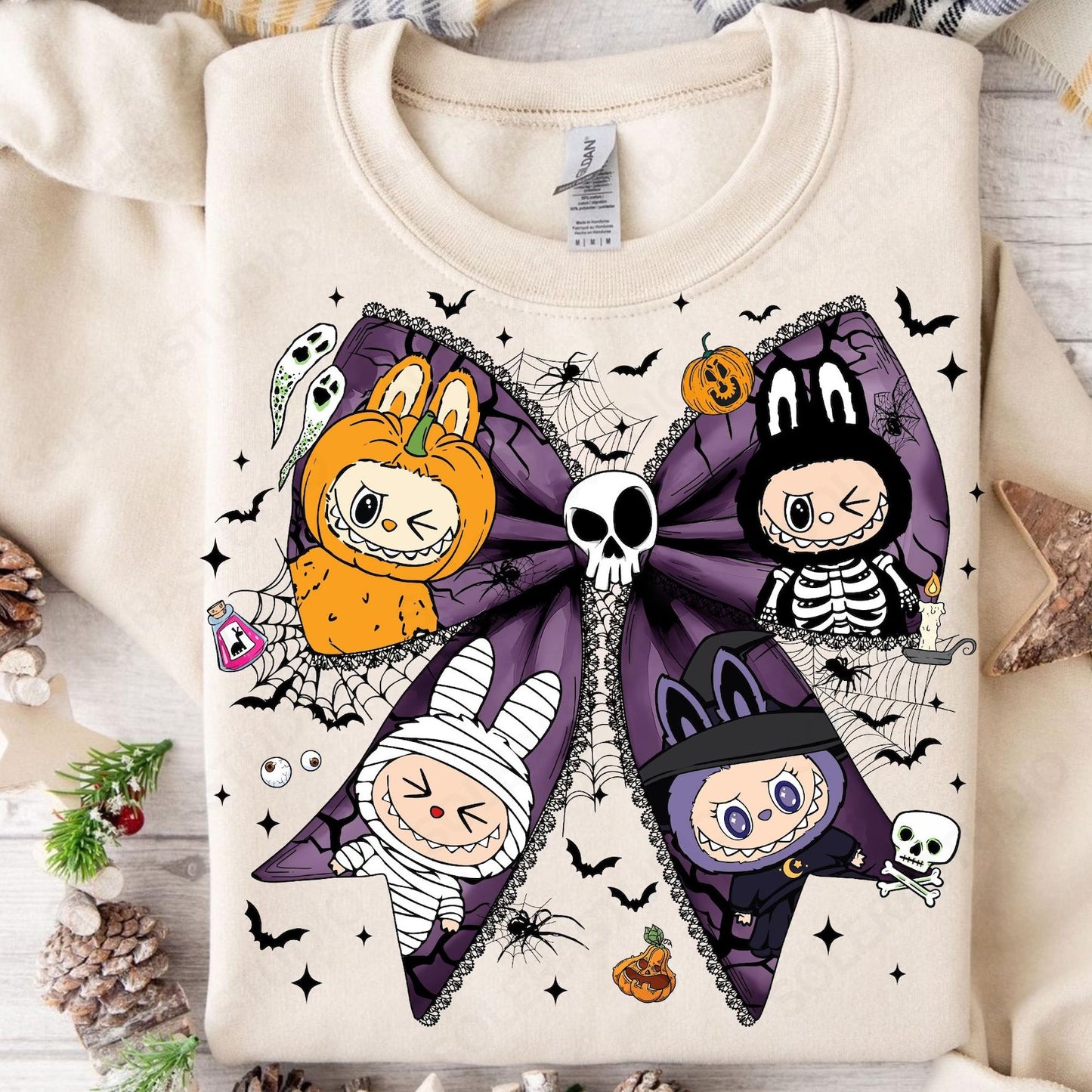 Spooky Labu Bow Crewneck