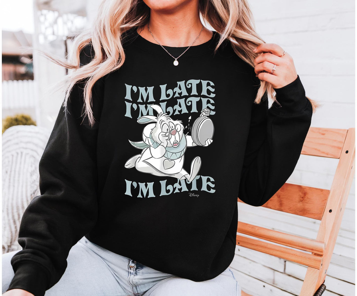 I'm Late Rabbit Crewneck