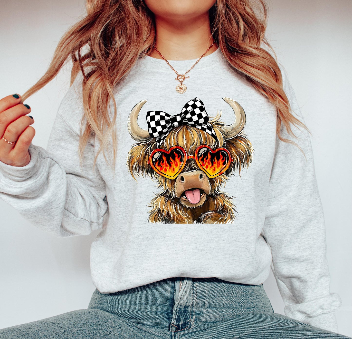 Hyland Cow Flame Crewneck
