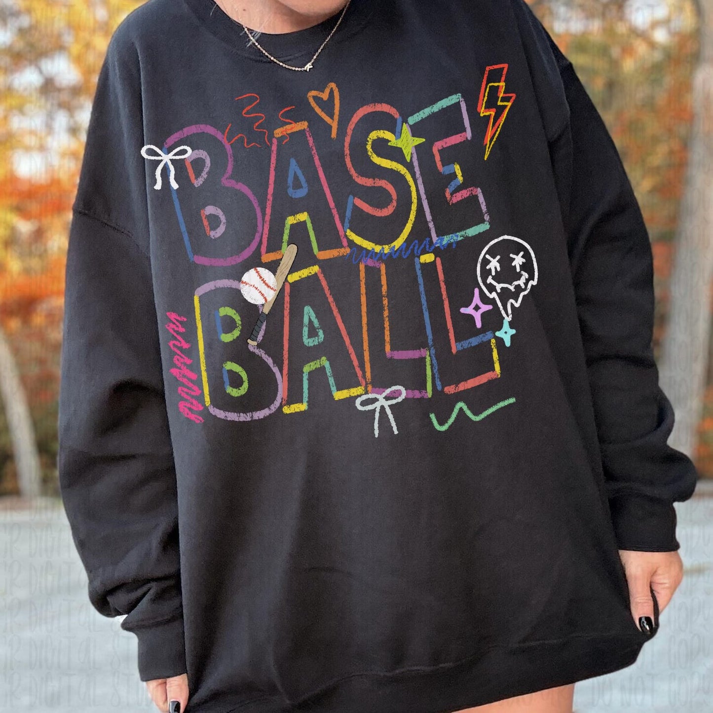 Colorful Baseball Crewneck