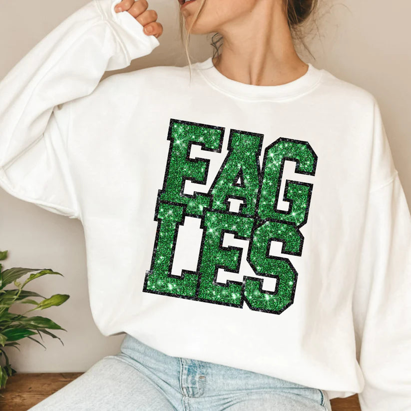 Eagles (faux glitter) crewneck