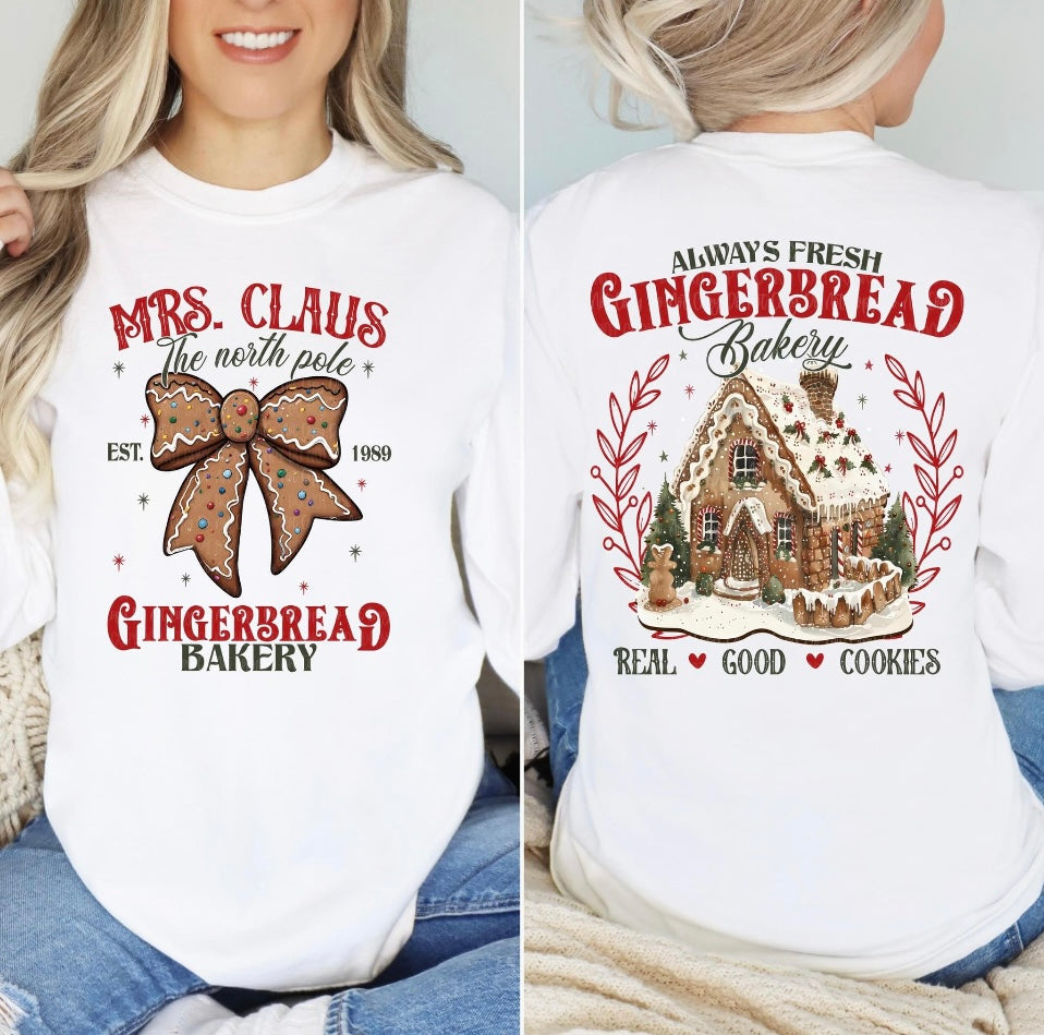 Mrs. Claus Gingerbread Bakery Crewneck