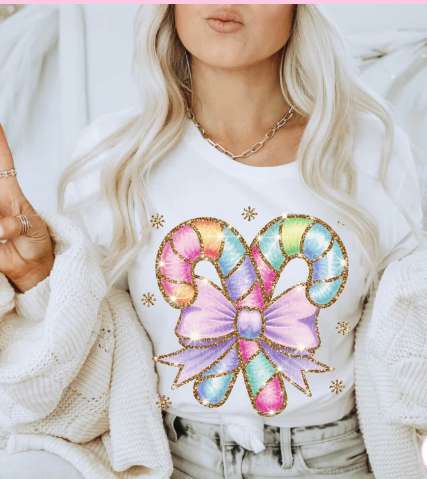 Pastel Candy Cane Crewneck