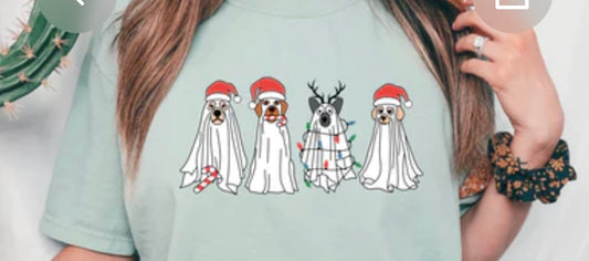 Christmas Ghost Dog Tee