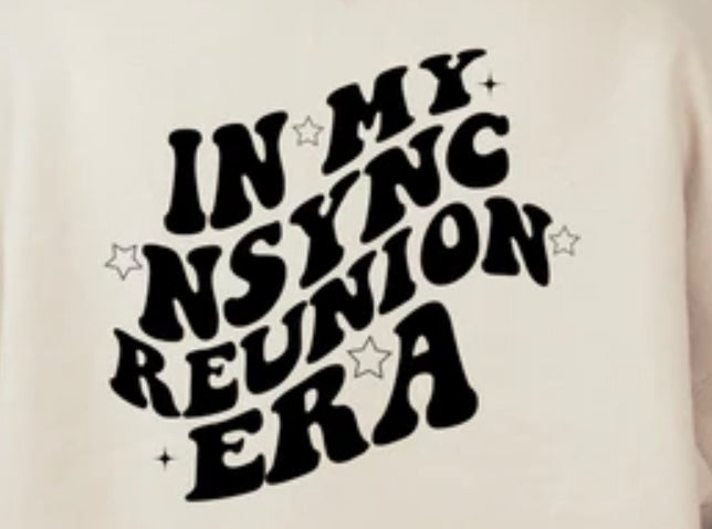 In my Nsync Reunion Era tee