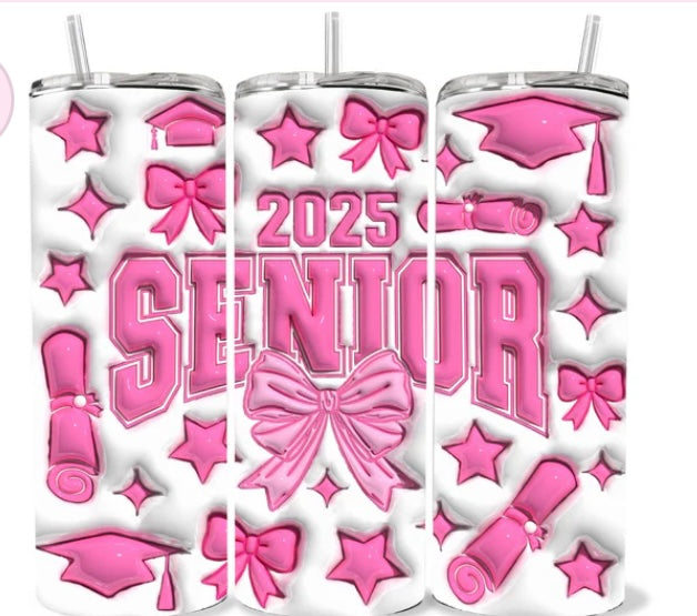 Pink Senior Skinny tumbler