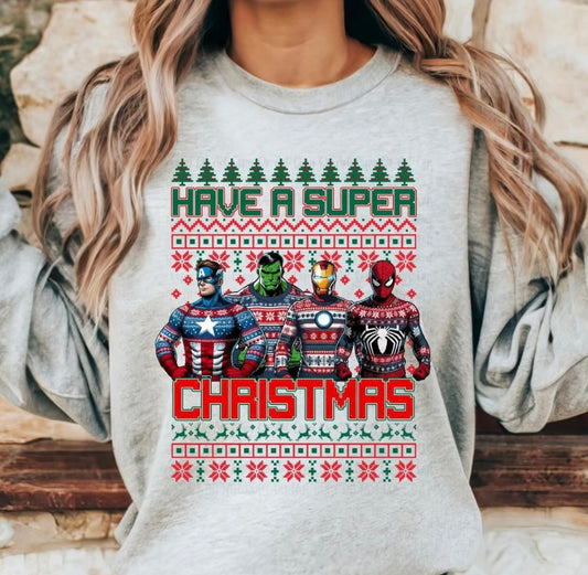 Have a super Christmas Crewneck