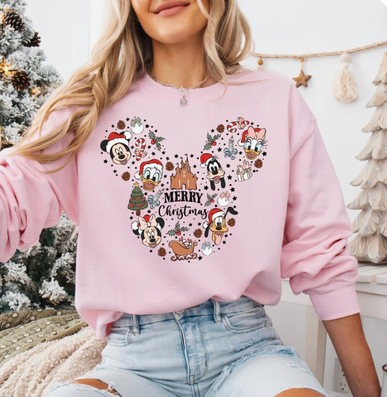 Mouse and Friends  Christmas Crewneck
