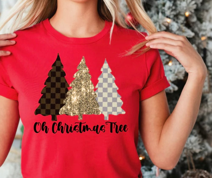 Designer O Christmas Tree Tee