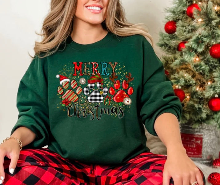 Merry Christmas Paw Crewneck