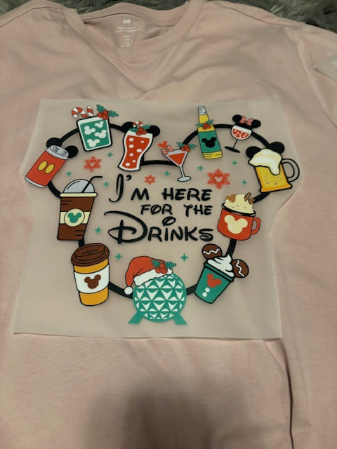 I'm Just here for the drinks Epcot Crewneck