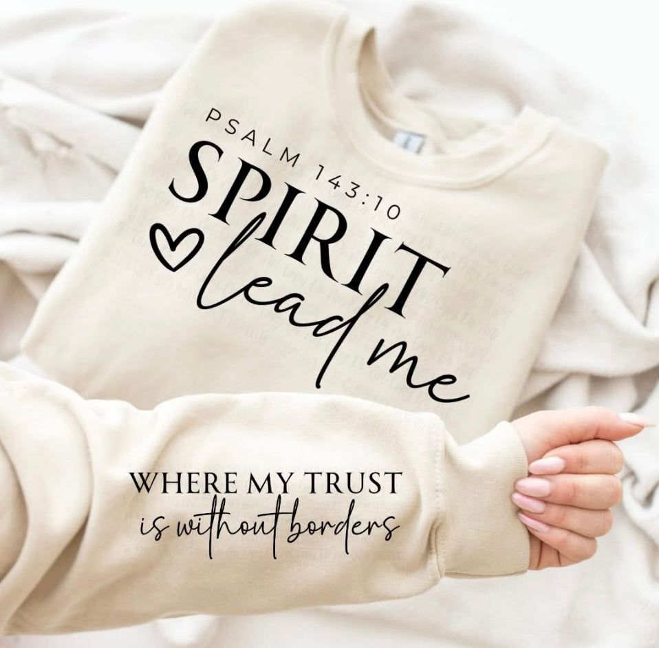 Spirit Lead Me Crewneck with sleeve detail