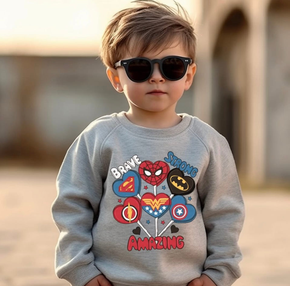 Kids Marvel/DC Crewneck