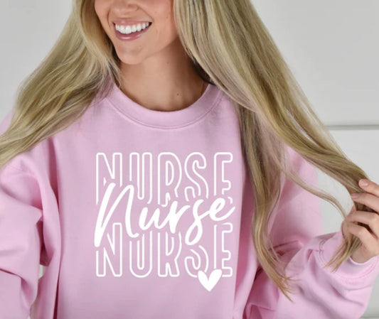 Nurse (stacked) crewneck