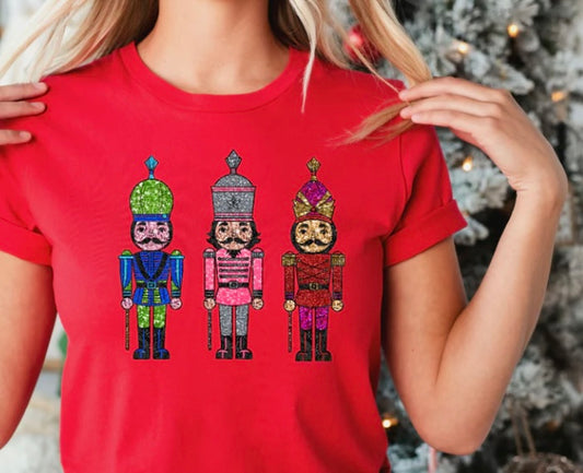 Nutcracker (faux glitter) tee