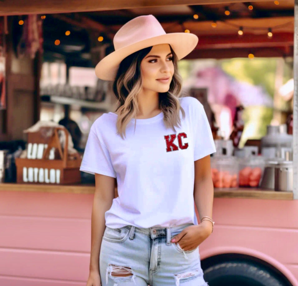 KC faux glitter tee