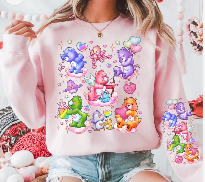 Care Bear Love Crewneck with sleeve detail