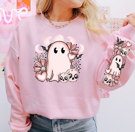 Pink Ghosty Crewneck